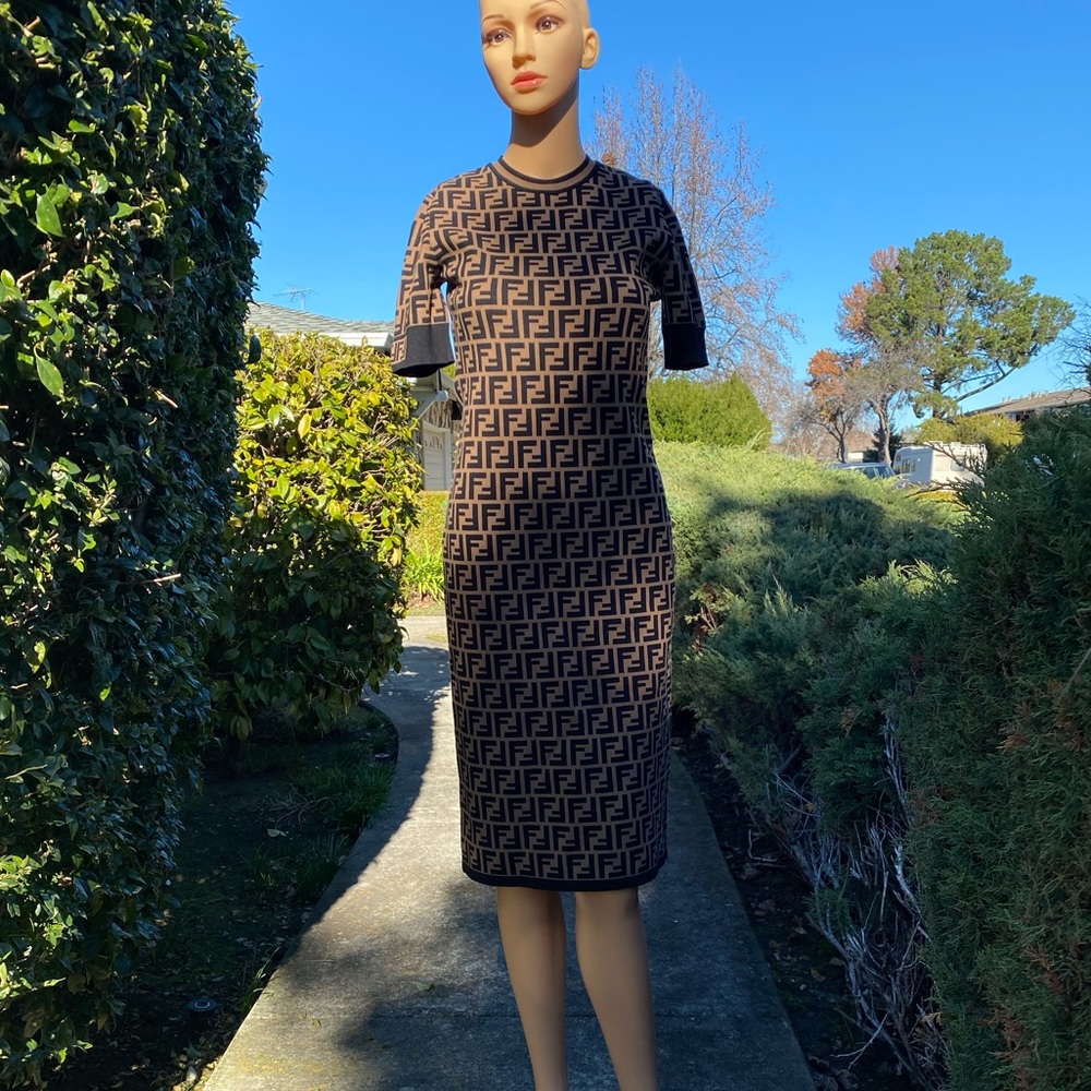 Fendi Stretch jacquard-knit dress New without tag